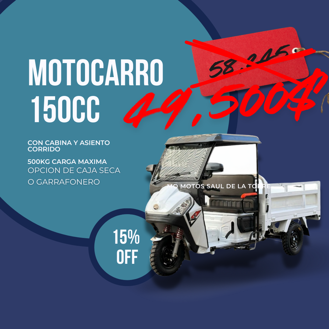 MOTOCARRO 150CC ASIENTO CORRIDO